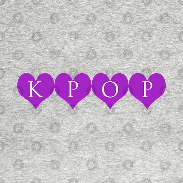 KPOP Purple Hearts by Maries Papier Bleu